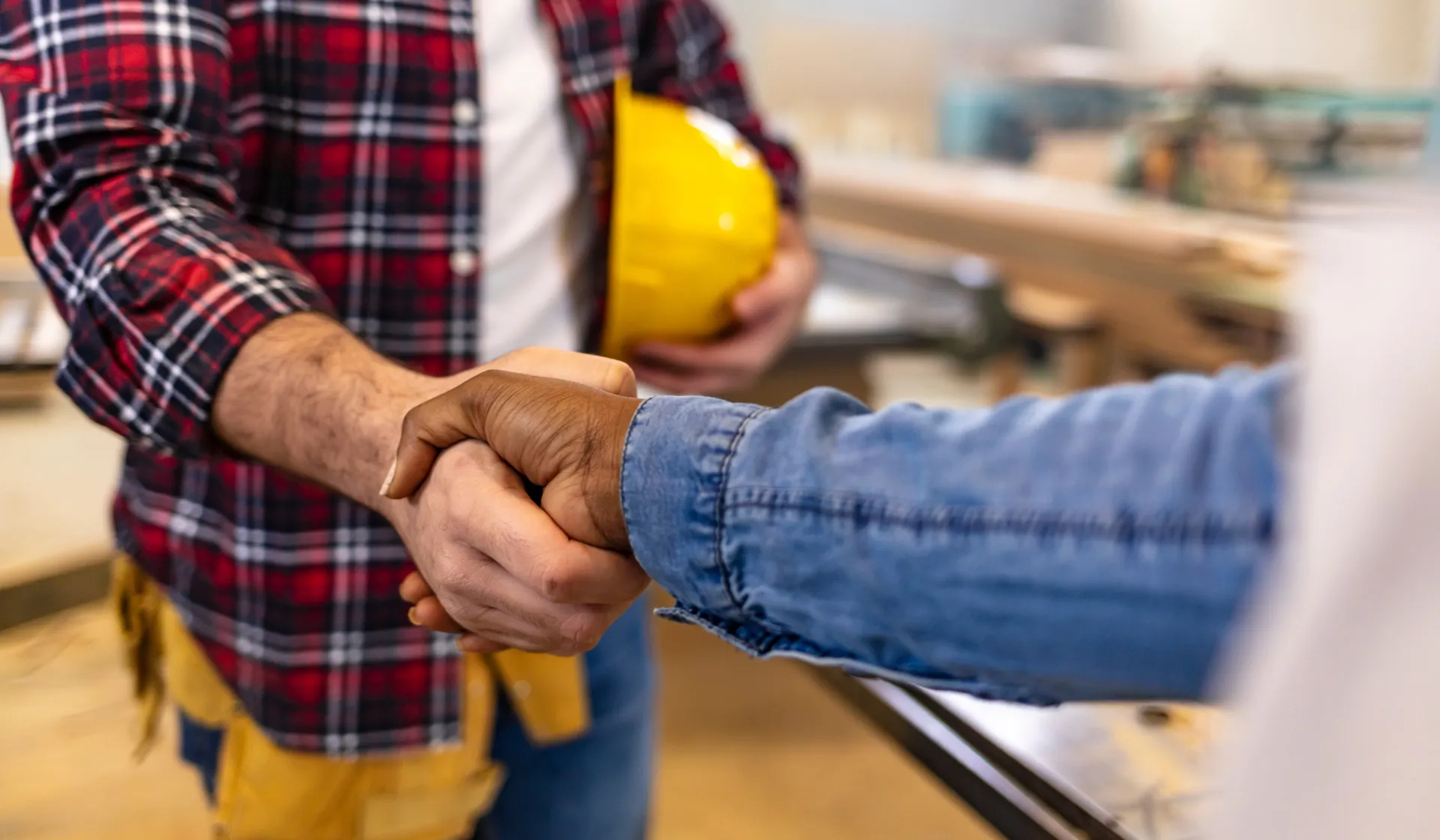 Contractor business owner reviewing inbound leads from local search